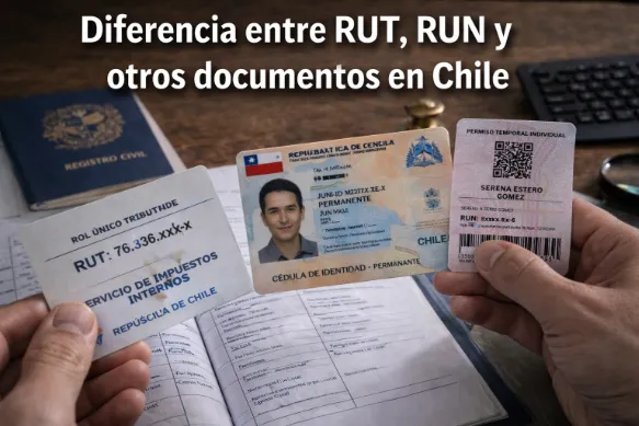 Diferencia entre RUT, RUN y otros documentos en Chile