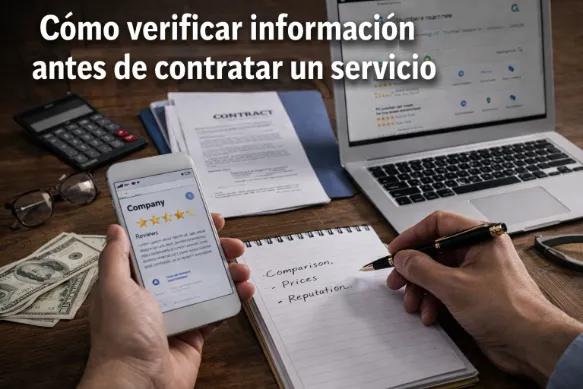 Cómo verificar información antes de contratar un servicio