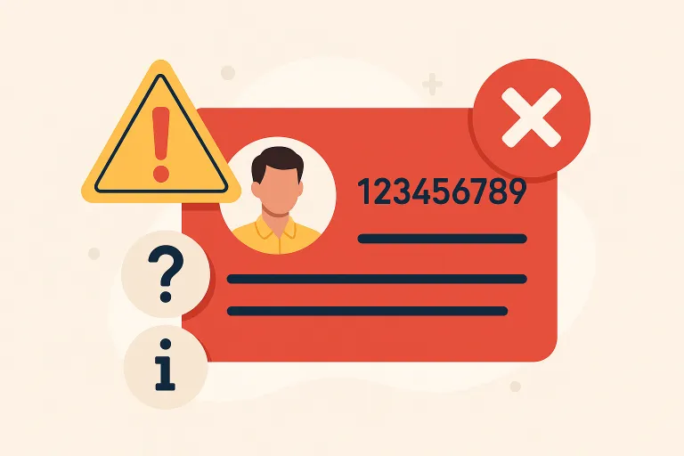 Errores comunes al ingresar números de identificación