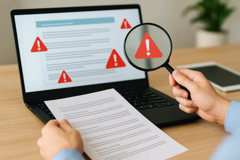 Señales para detectar fraude en documentos digitales