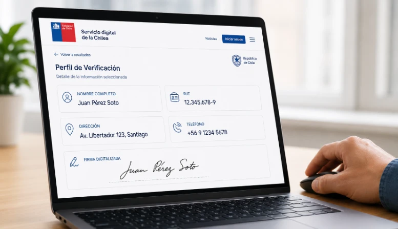 Verifica la información: nombre, dirección, firma o teléfono